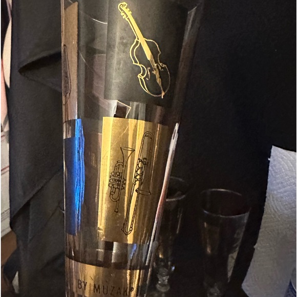 Vintage Music by Muzak Pilsner Beer Glasses set of (6) - Picture 3 of 13